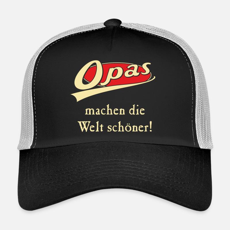 Opas machen die Welt schöner - Trucker Cap - Schwarz/Steingrau