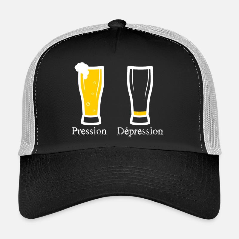 pression - depression - bière Casquette trucker 