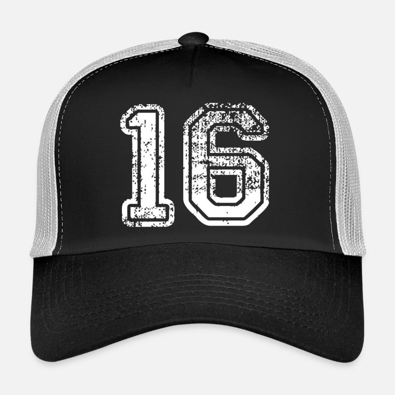 16 - Casquette trucker  - noir/gris pierre