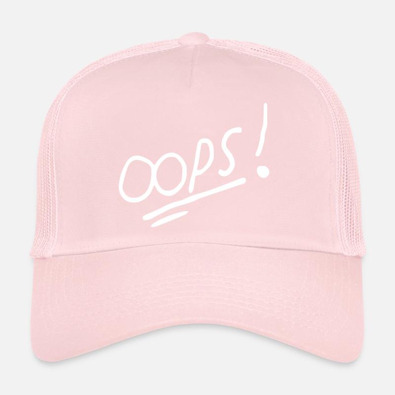 Vibrant Oops Conception de texte manuscrit Casquette trucker 