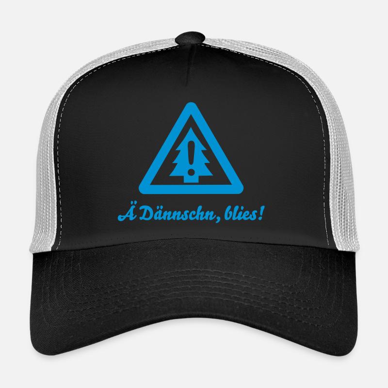Ä Dännschn, a soufflé! - Attention - sapin - Casquette trucker  - noir/gris pierre