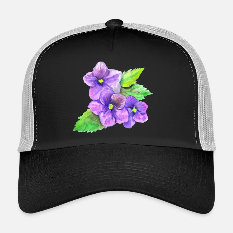 Three Violets Trucker Cap