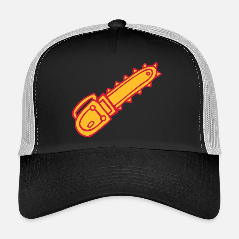 dessin chainsaw tronçonneuse outil scierie fun Casquette trucker 