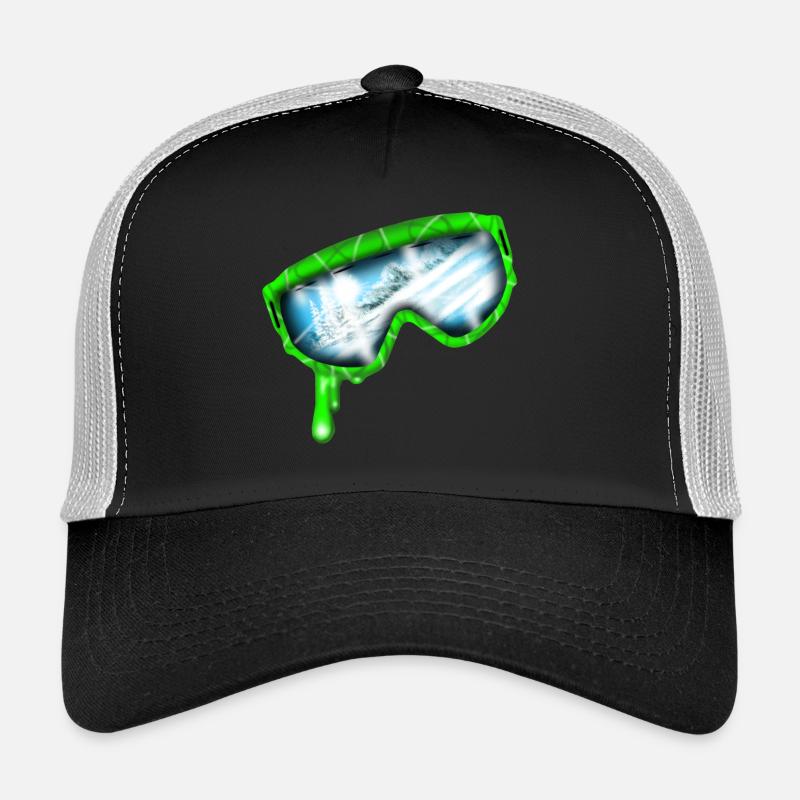 Skibrille - Trucker Cap - Schwarz/Steingrau