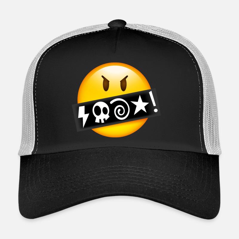 Smiley Swearing - Trucker Cap - Schwarz/Steingrau