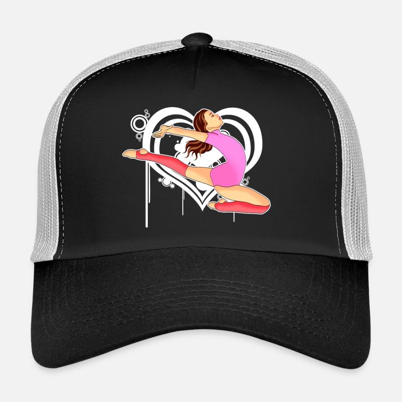 Turnen - Turnerin - Leichtathletik - Trucker Cap - Schwarz/Steingrau