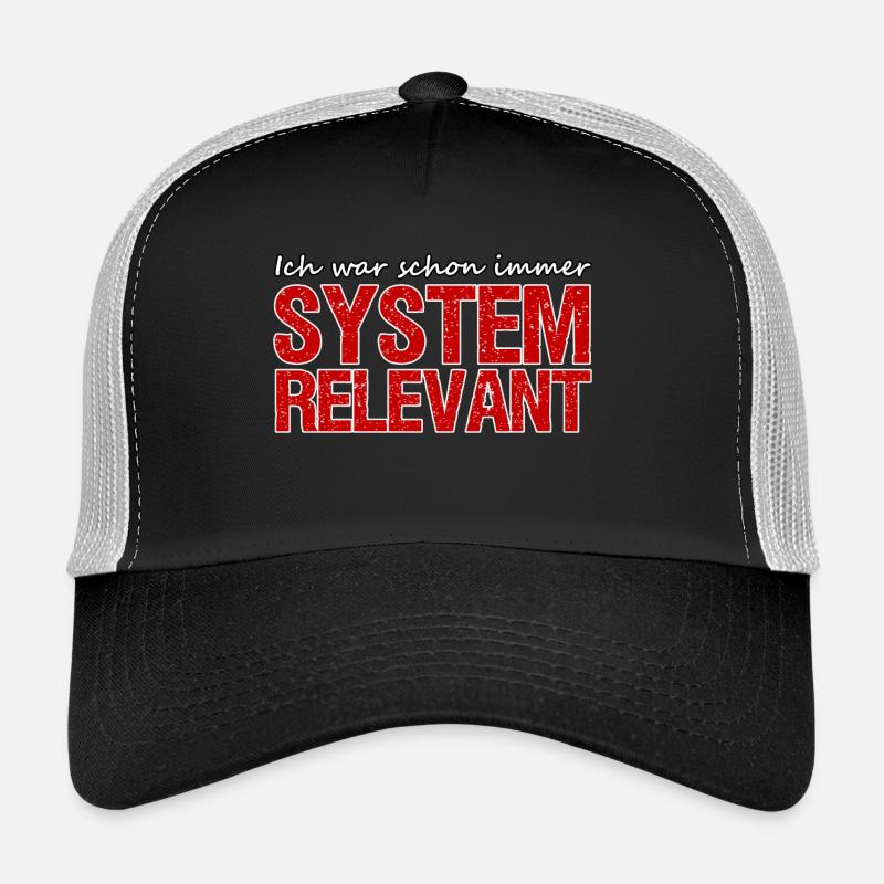 Systemrelevant Beruf Virus Pandemie Spruch Arbeit - Trucker Cap - Schwarz/Steingrau