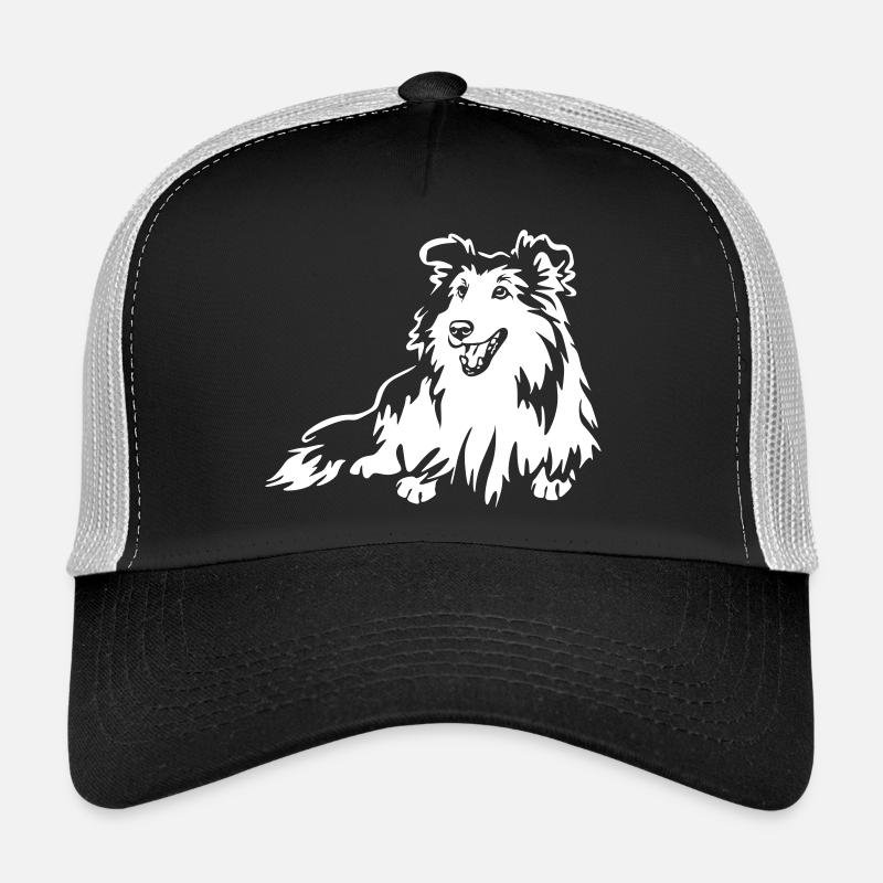 Sheltie "Black Edition" - Trucker Cap - Schwarz/Steingrau