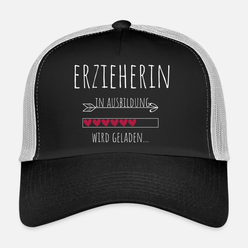 Erzieherin in Ausbildung Geschenk - Trucker Cap - Schwarz/Steingrau
