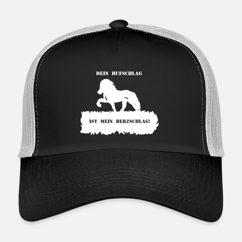 Spruch 8 mit Pferd 1 weiß Trucker Cap
