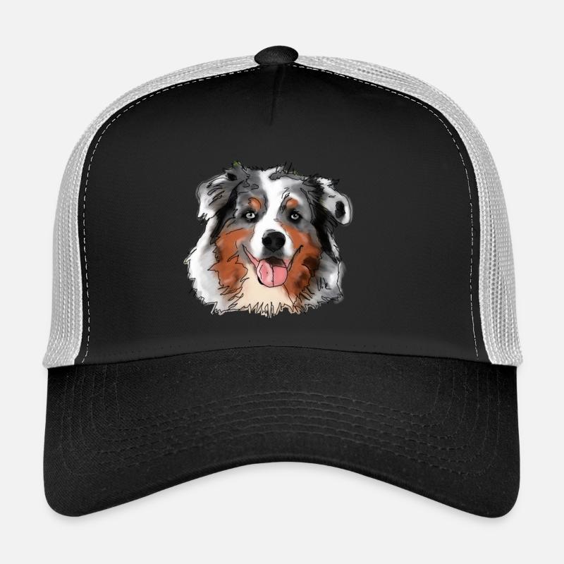 Australian Shepherd - Trucker Cap - Schwarz/Steingrau
