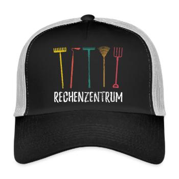 Rechenzentrum - Gärtner Garten Pflanzen - Trucker Cap - Schwarz/Steingrau - Vorne
