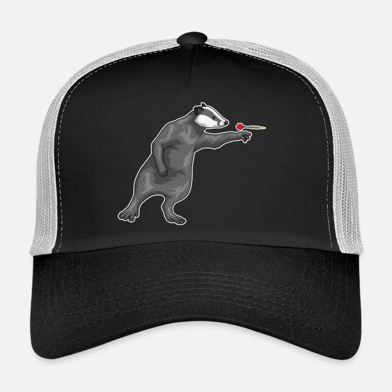 Dachs Dart Dartpfeil - Trucker Cap - Schwarz/Steingrau