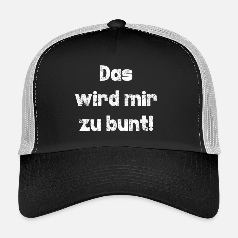 zu bunt - Trucker Cap - Schwarz/Steingrau