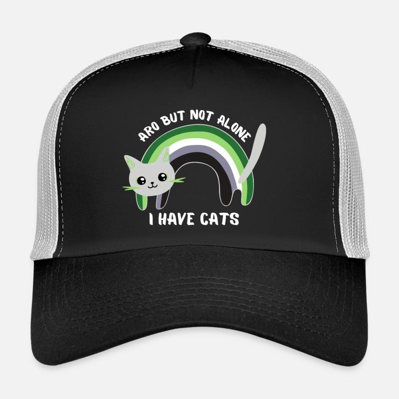 Aromantic but not alone, I have cats Trucker Cap