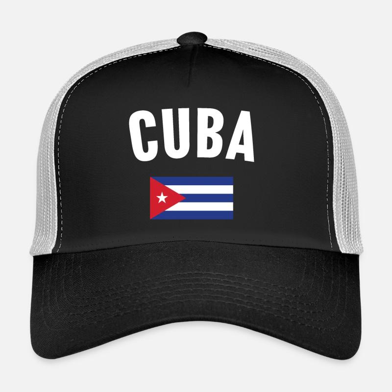 Kuba Flagge - Trucker Cap - Schwarz/Steingrau