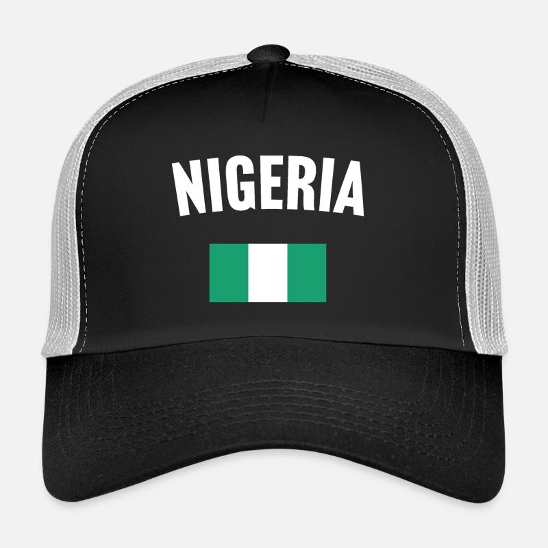 Nigeria Flag - Trucker Cap - black/stone grey
