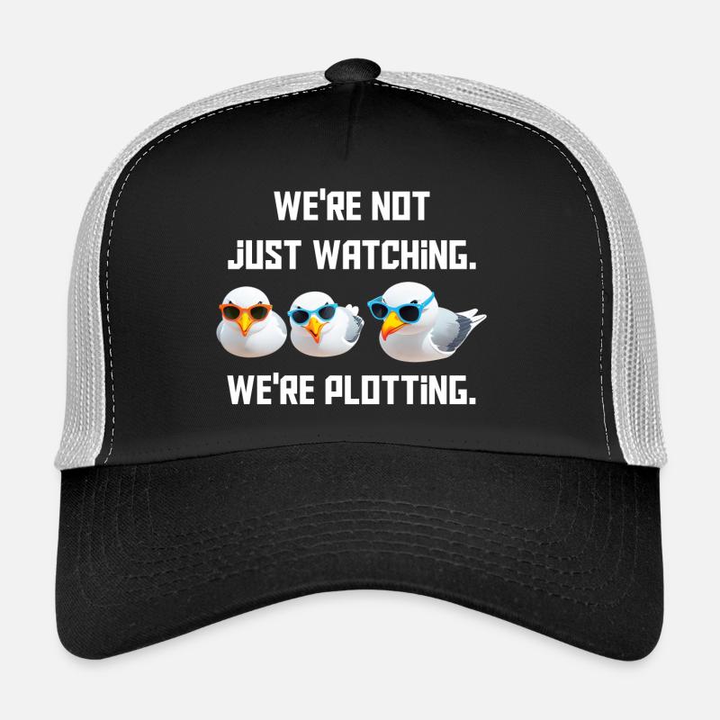 Nous ne nous contentons pas de regarder, nous faisons des plans - Casquette trucker  - noir/gris pierre