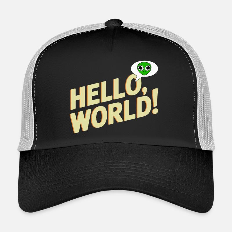 Verspieltes Alien Hello World Design Trucker Cap