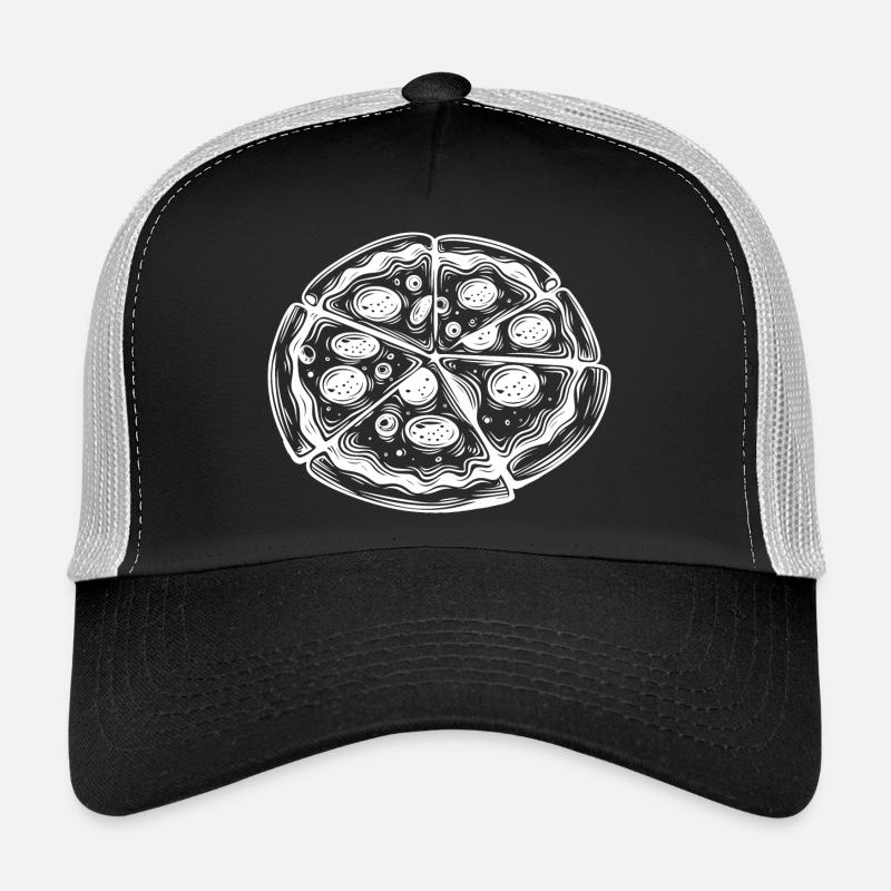 Dessin de pizza Casquette trucker 