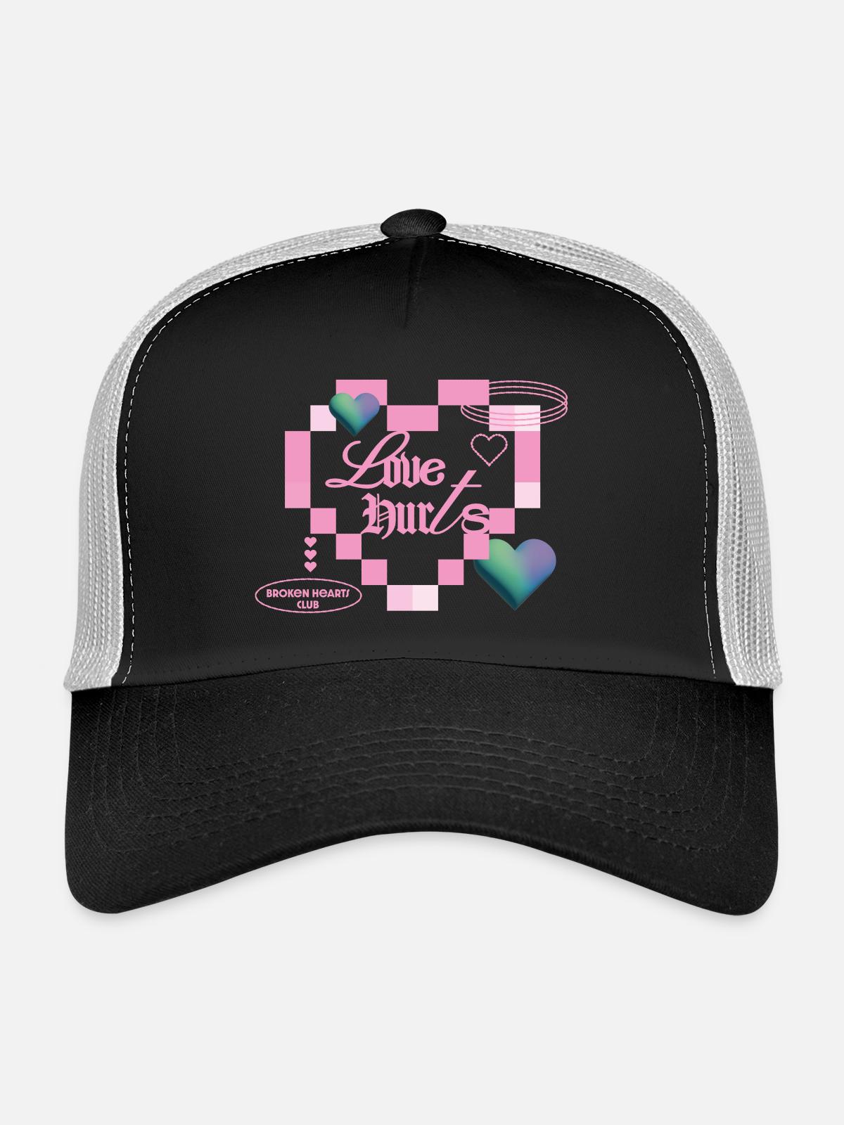 Love hurts - Trucker Cap - black/stone grey - Front