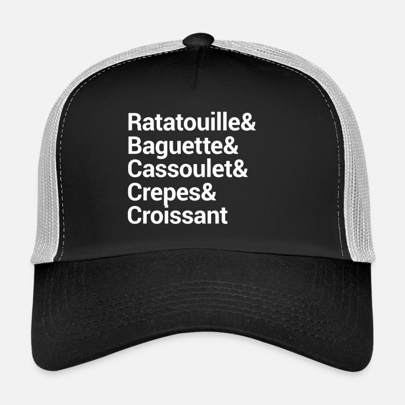 Kulinarische Wortkunst Typografie Design - Trucker Cap - Schwarz/Steingrau