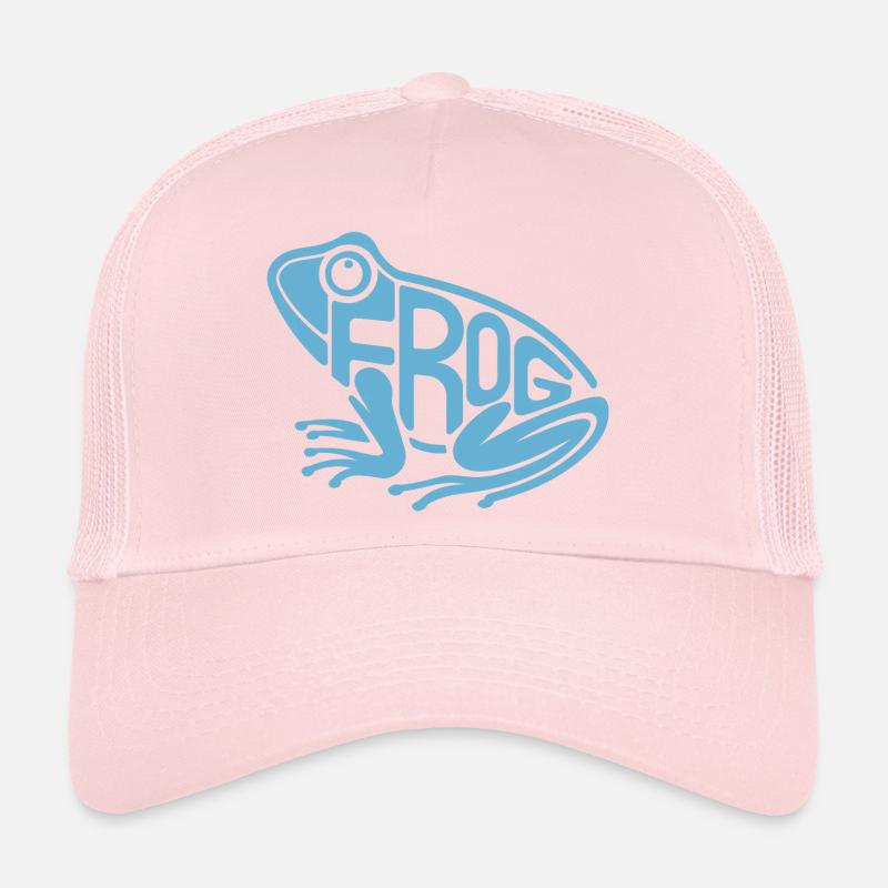 Playful Frog Typography Trucker Cap