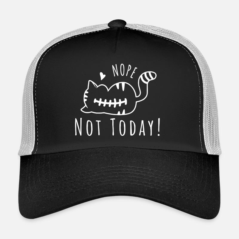 non, pas aujourd’hui chat mignon qui dort Casquette trucker 
