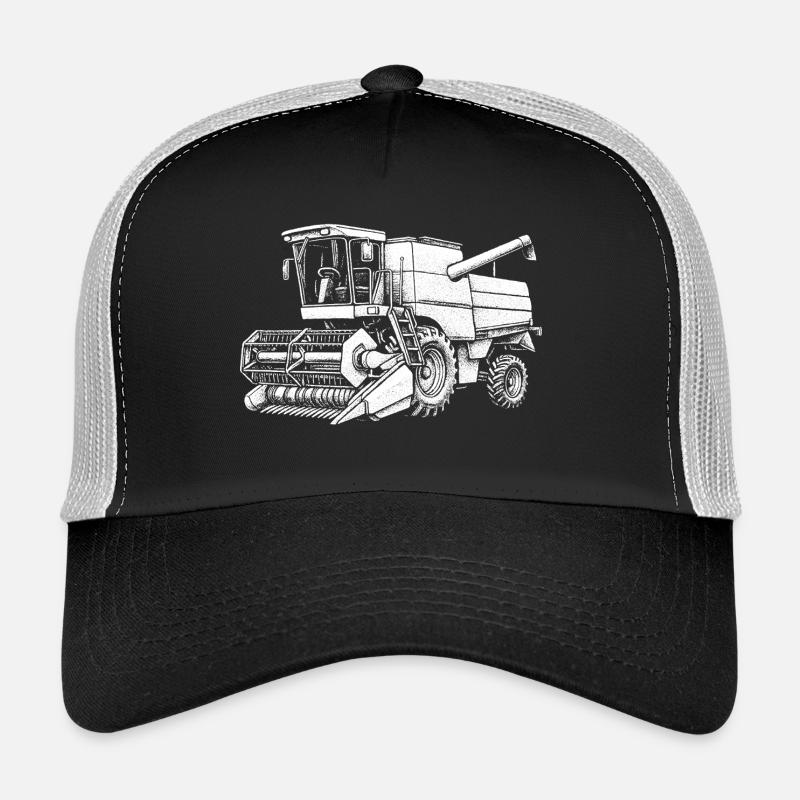 Moissonneuse Field Giant sur pneu Casquette trucker 