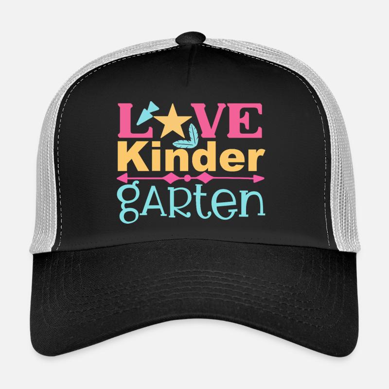 Liebe Kindergarten - Stern und Pfeil - Trucker Cap - Schwarz/Steingrau