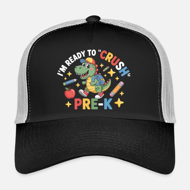 Bereit, Pre K Dinosaurier zu zerquetschen Trucker Cap