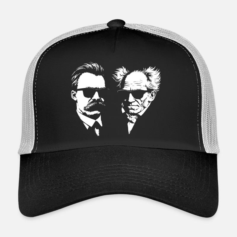 Die deutschen Philosophen Nietzsche und Schopenhhauer Trucker Cap