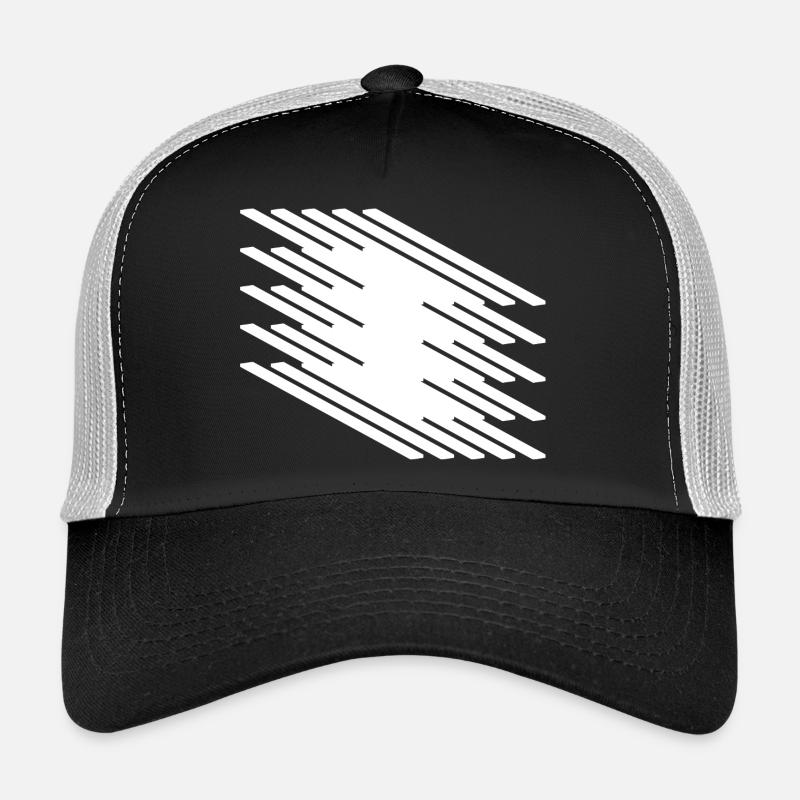 Motif de lignes dynamiques abstrait Casquette trucker 