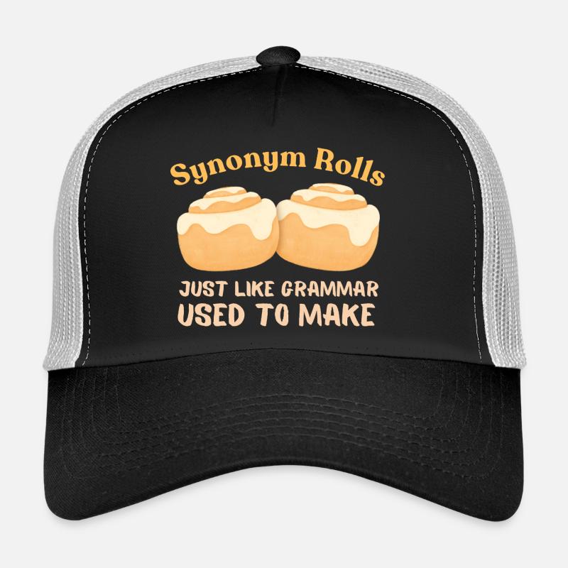 Synonym Rolls Grammar Humor Design Trucker Cap
