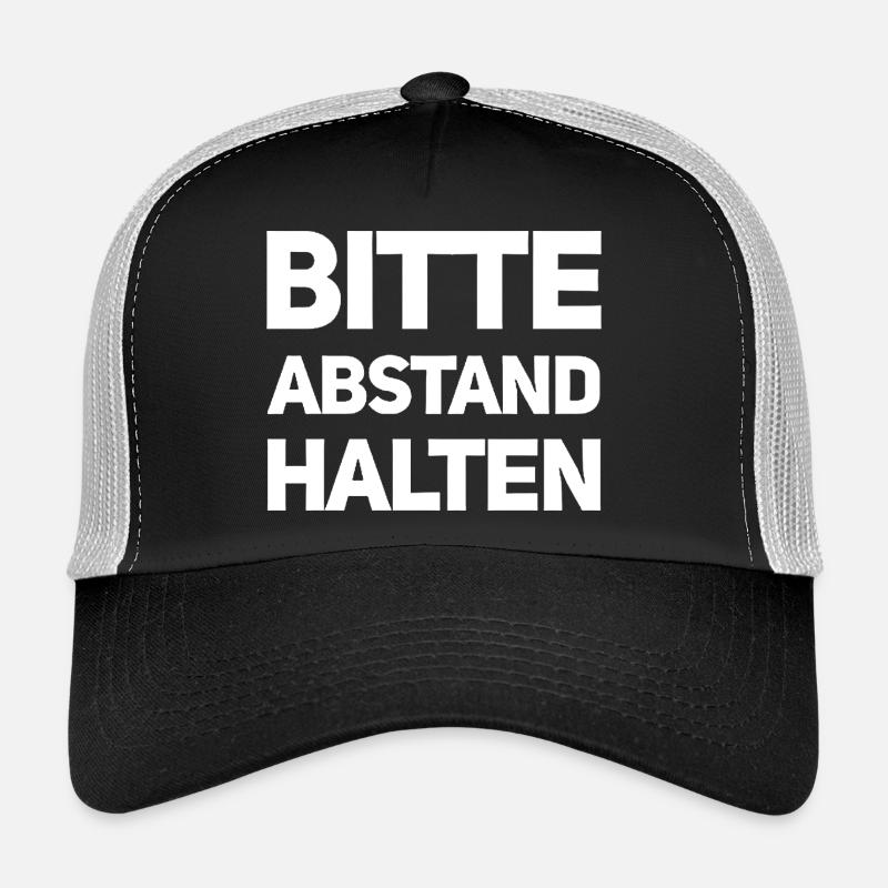 Veuillez garder vos distances Corona Crisis Note Casquette trucker 