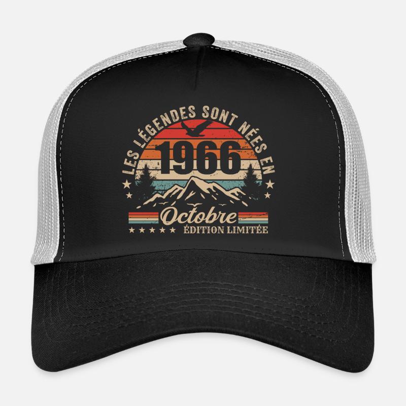 Octobre 1966 Cadeau Anniversaire 1966 October 1966 Casquette trucker 