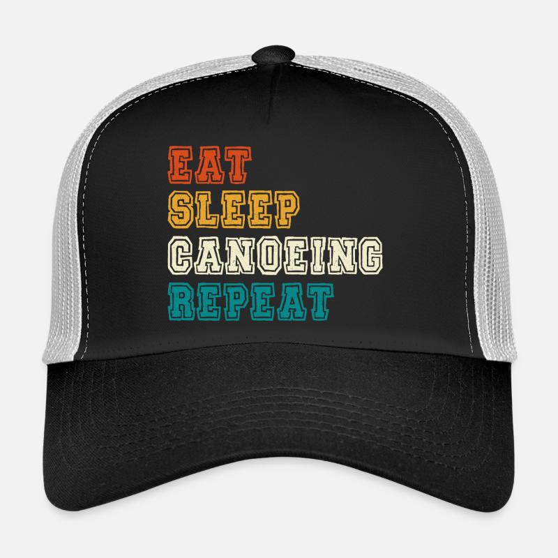 Manger dormir canoë répéter Bloc de couleur Casquette trucker 