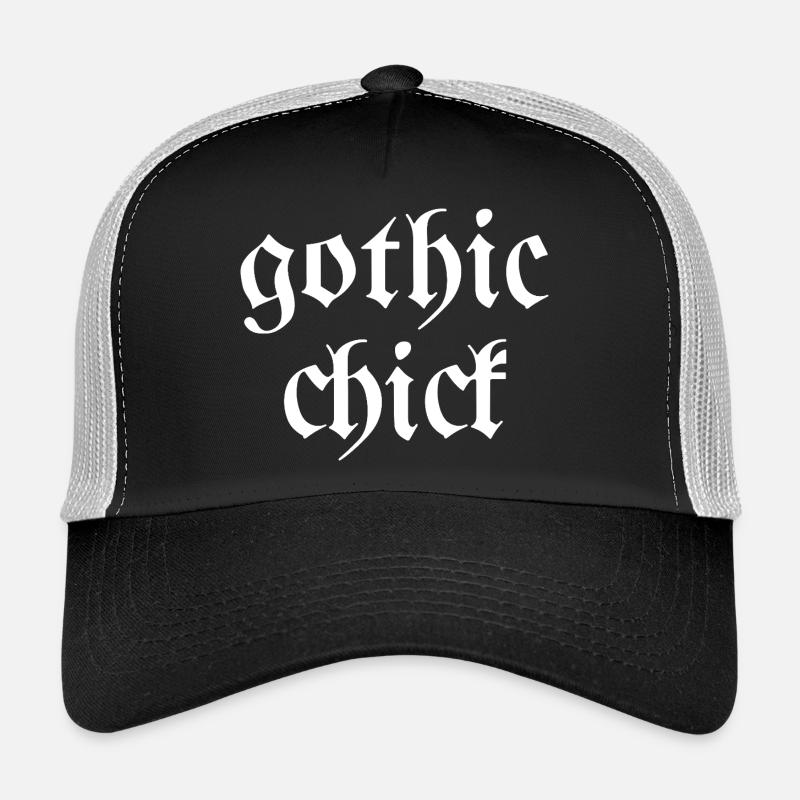 Gothic chick Moderner goth Schriftart Spruch Trucker Cap