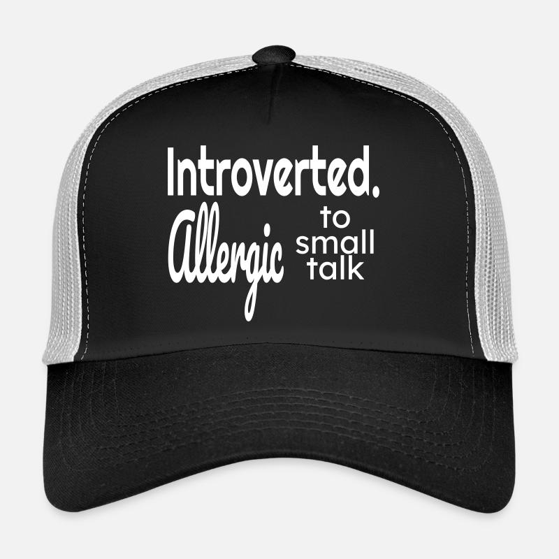 Introvertierte, allergisch gegen Smalltalk - Trucker Cap - Schwarz/Steingrau