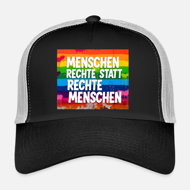 Human Rights Instead of Right-Wing People Statement Trucker Cap