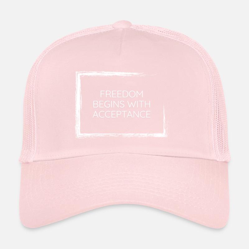 La liberté commence par la conception du t-shirt sagesse d’acceptation Casquette trucker 