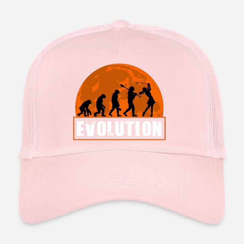 Évolution du golf, fille golfeuse Joueuse de golf cadeau Casquette trucker 