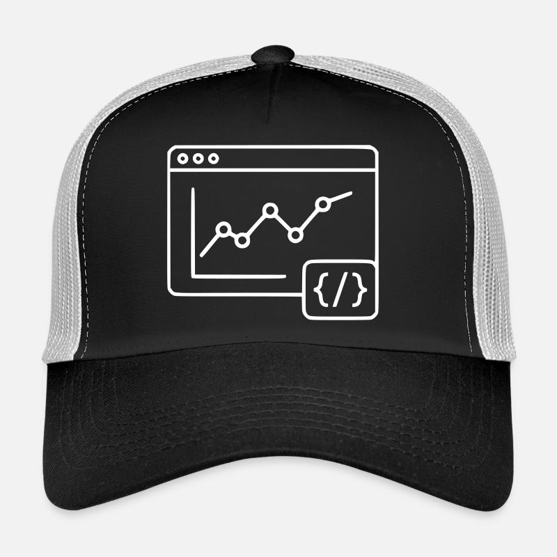 Web Analyse Chart Coding Browser Vektor Trucker Cap
