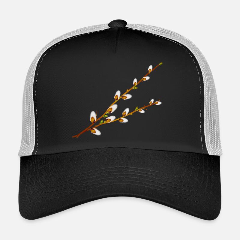 Delicate Palm Catkins Branches – Spring Motif Trucker Cap