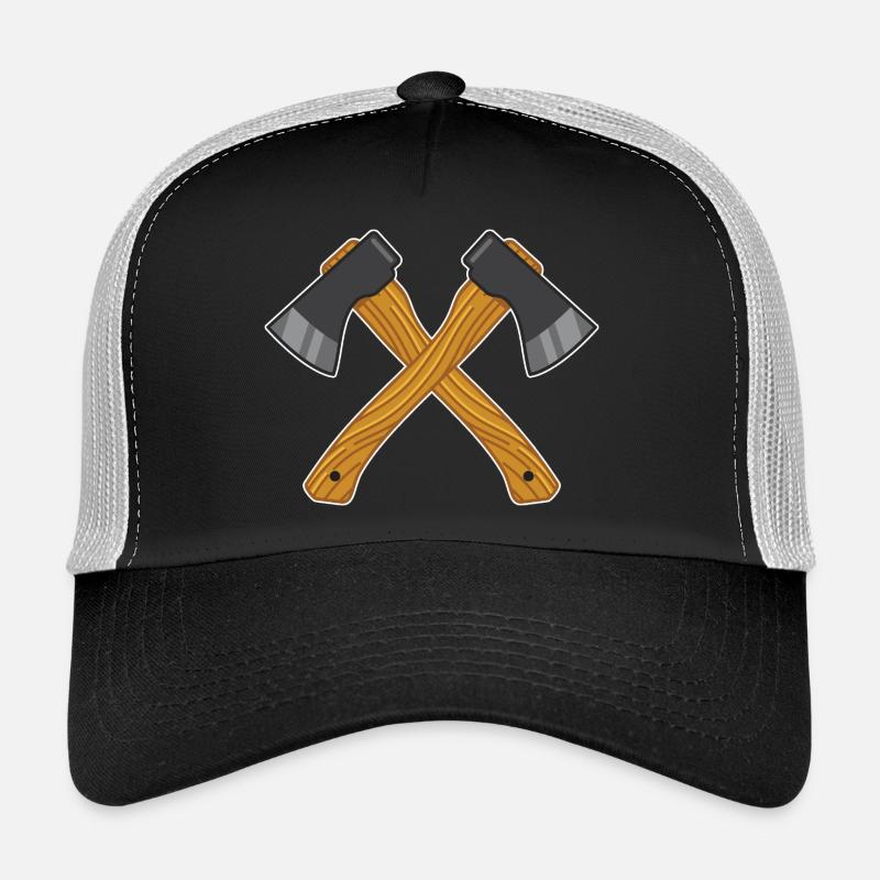 Crossed Axes Trucker Cap