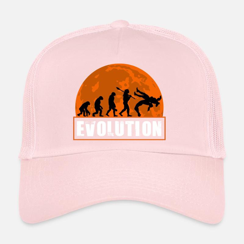 Wrestling Evolution Funny Combat Sports Grappling Trucker Cap