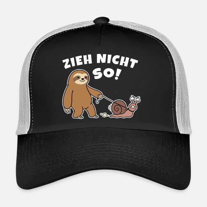 Ne tire pas comme ça ! Le paresseux marche avec l’escargot Casquette trucker 