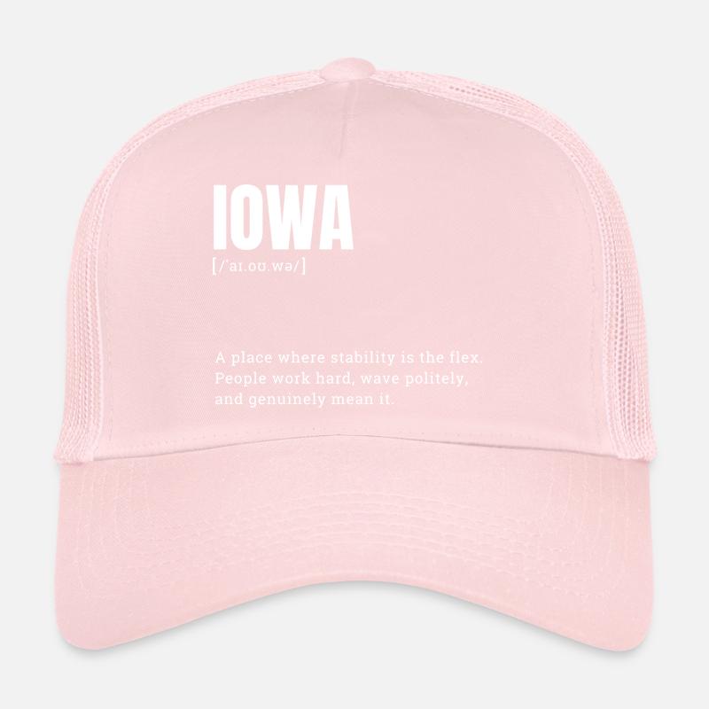 Déclaration typographique Iowa Bold Casquette trucker 