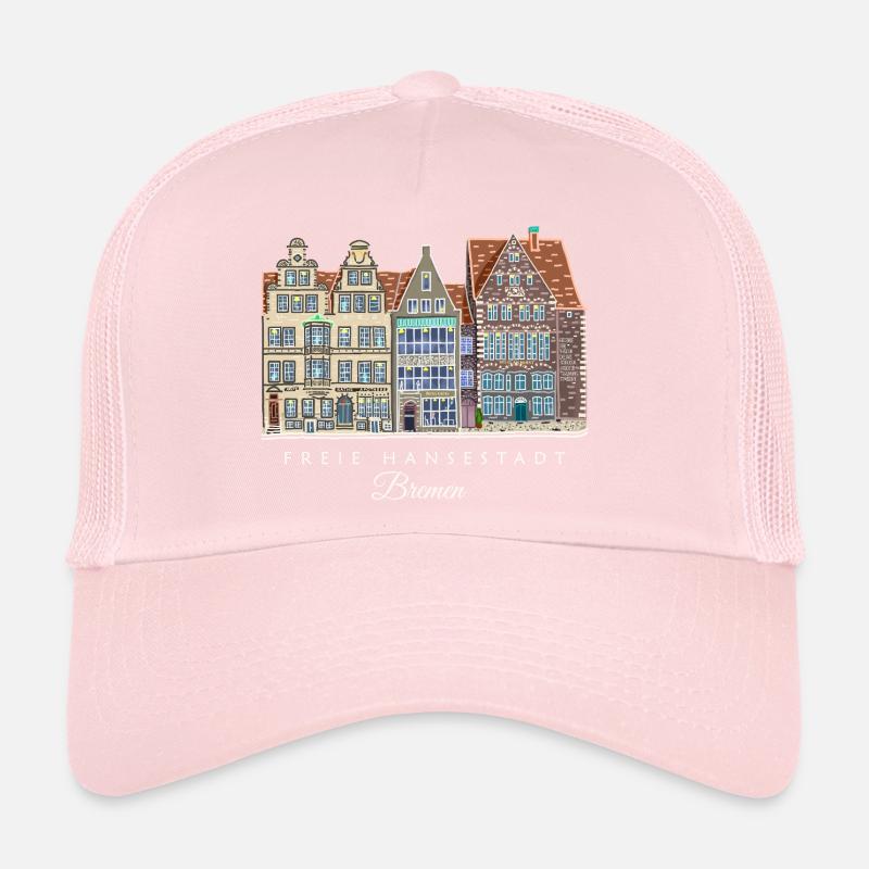 Ville libre hanséatique de Brême - Dessin de la rangée de maisons Casquette trucker 