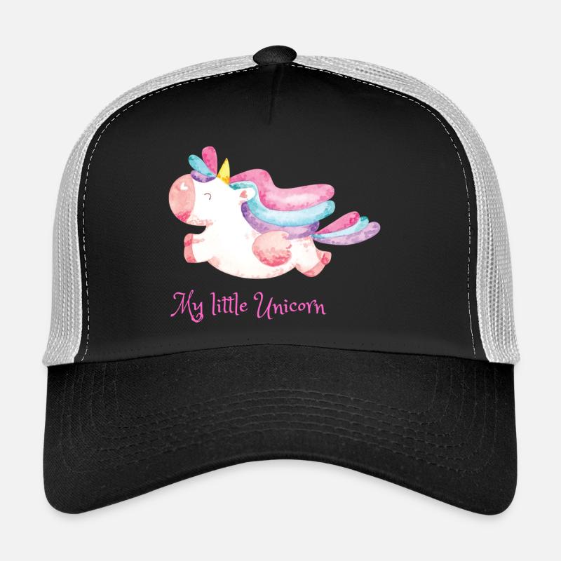 Mein kleines Einhorn Regenbogen - Trucker Cap - Schwarz/Steingrau